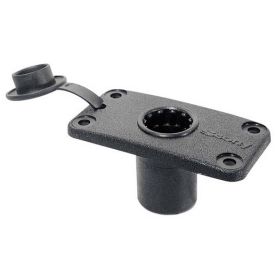 Scotty #244 Rectangle Flush Deck Mount w/ Splash Cover