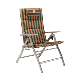 Coleman Flat Fold 5 Position Padded Chair w/ Glassp