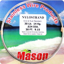 Mason NyloStrand Stainless Wire Leader Material - 30ft