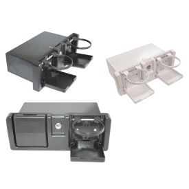 RWB Marine Glove Box - Lockable w/ Recessed Drink Holders