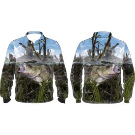 Samaki Aussie Bass Long Sleeve Shirt - Adult