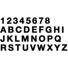 4in (100mm) Registration Labels 0-9 A-Z - 2 Pack