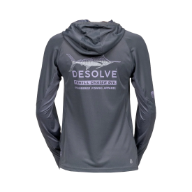 Desolve Womens Stripey Fish Face Hoodie