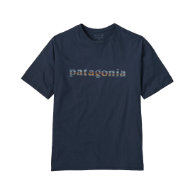 Patagonia Mens 73 Text Logo Organic T-Shirt