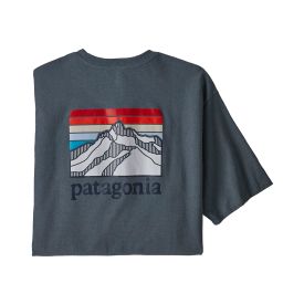 Patagonia Mens Line Logo Ridge Pocket Short Sleeve Responsibili-Tee