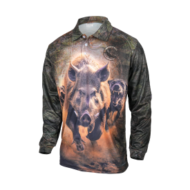 Samaki Youth Wild Boar Long Sleeve Shirt