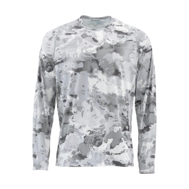 Simms Mens Solarflex Long Sleeve Crewneck Prints Shirt