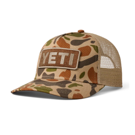 Yeti Full Camo Logo Patch Trucker Cap