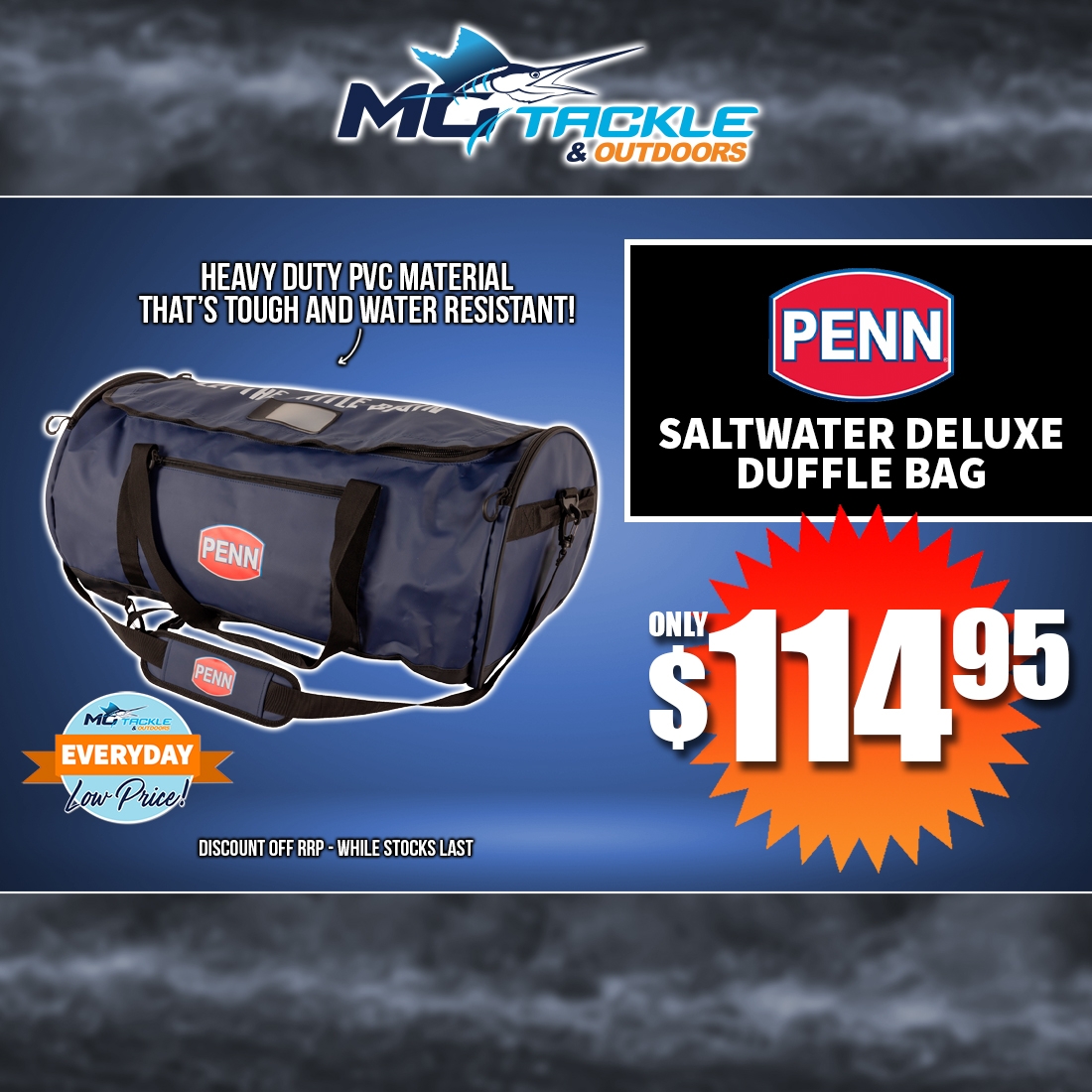 PENN SALTWATER DELUXE DUFFLE BAG only $114.95