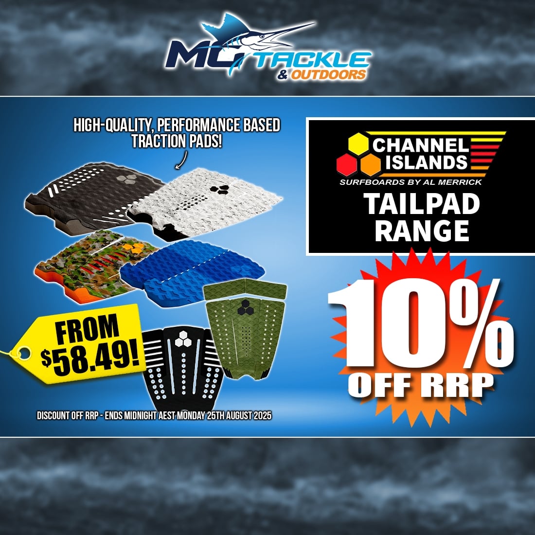 10% off Channel Islands Tailpads