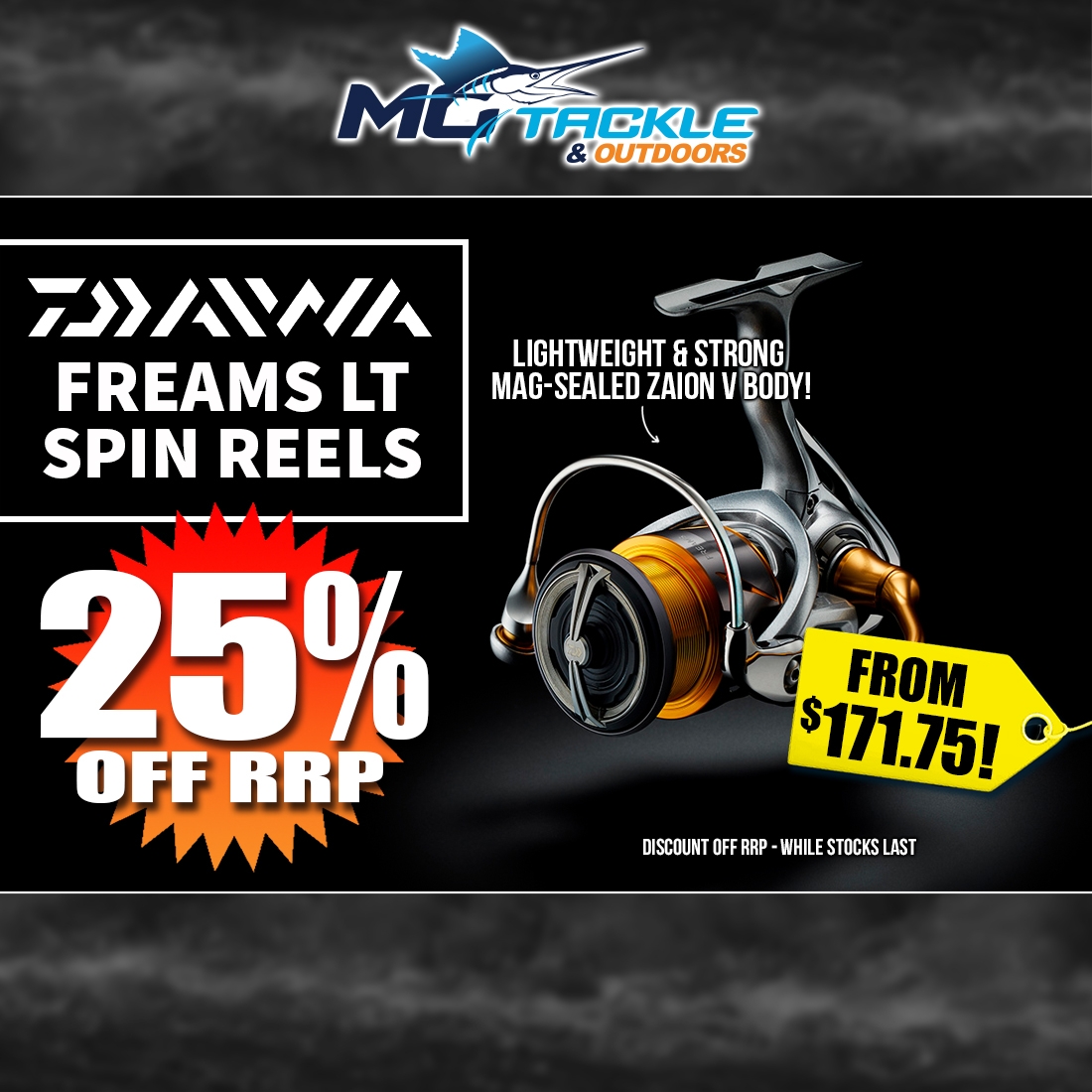 25% off DAIWA 21 FREAMS LT SPIN REEL