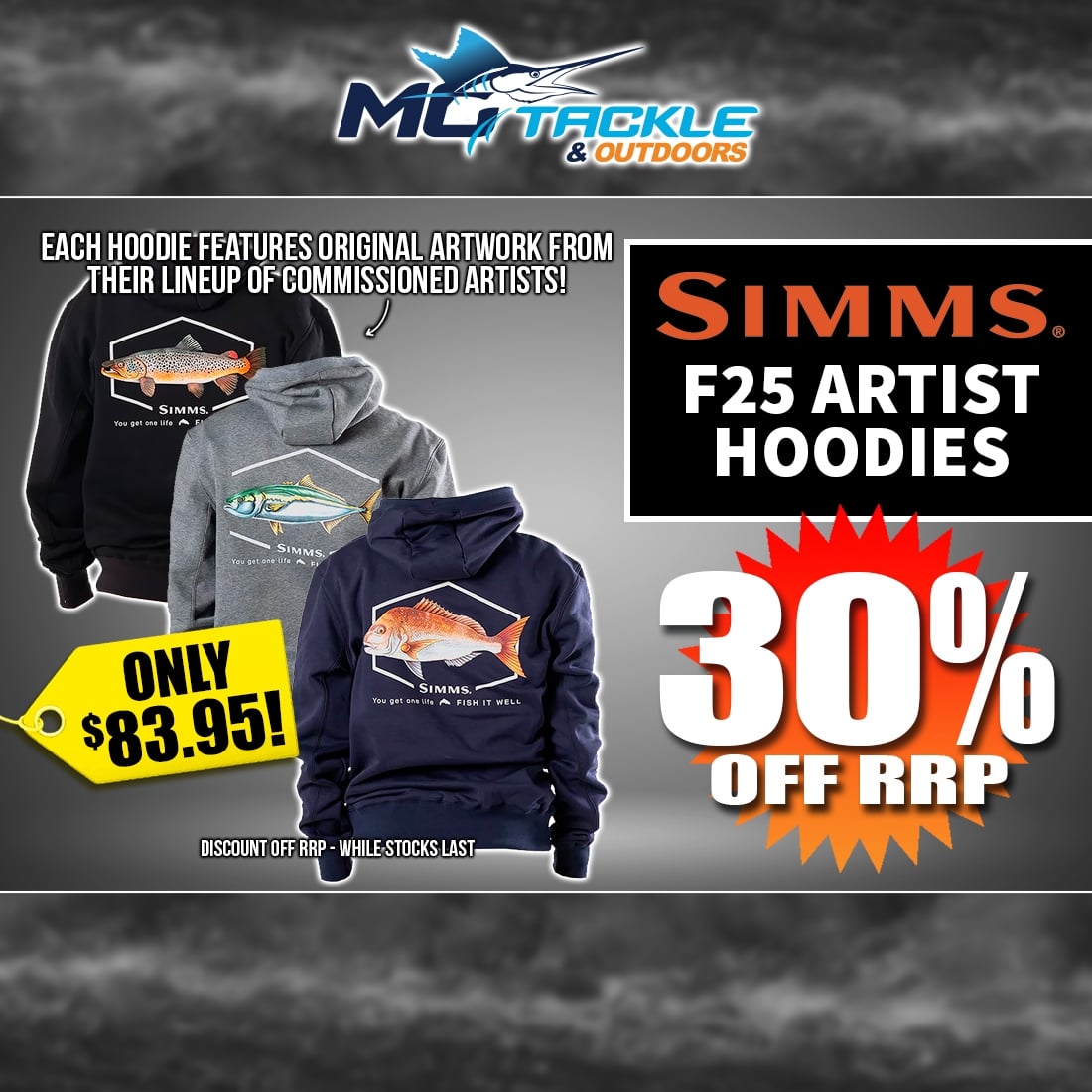 30% off SIMMS F25 ARTIST HOODIE