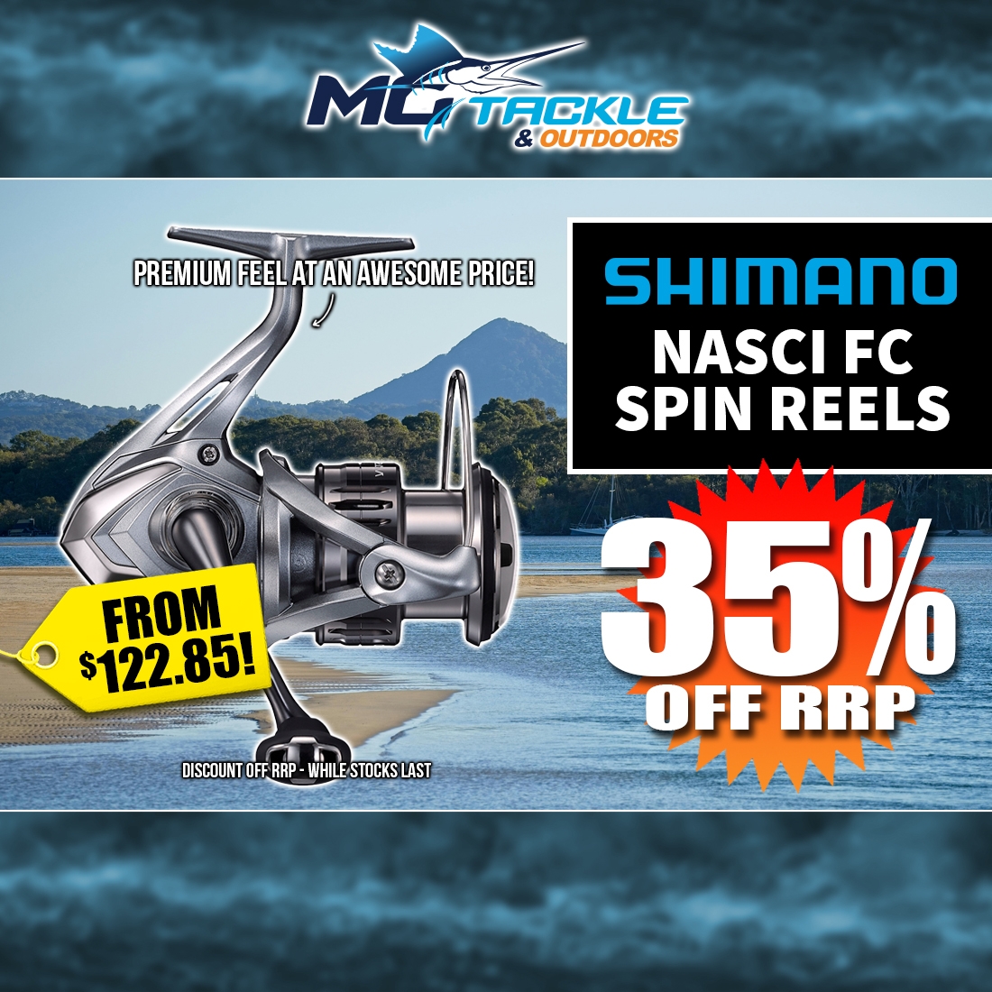 35% off SHIMANO NASCI FC SPIN REEL