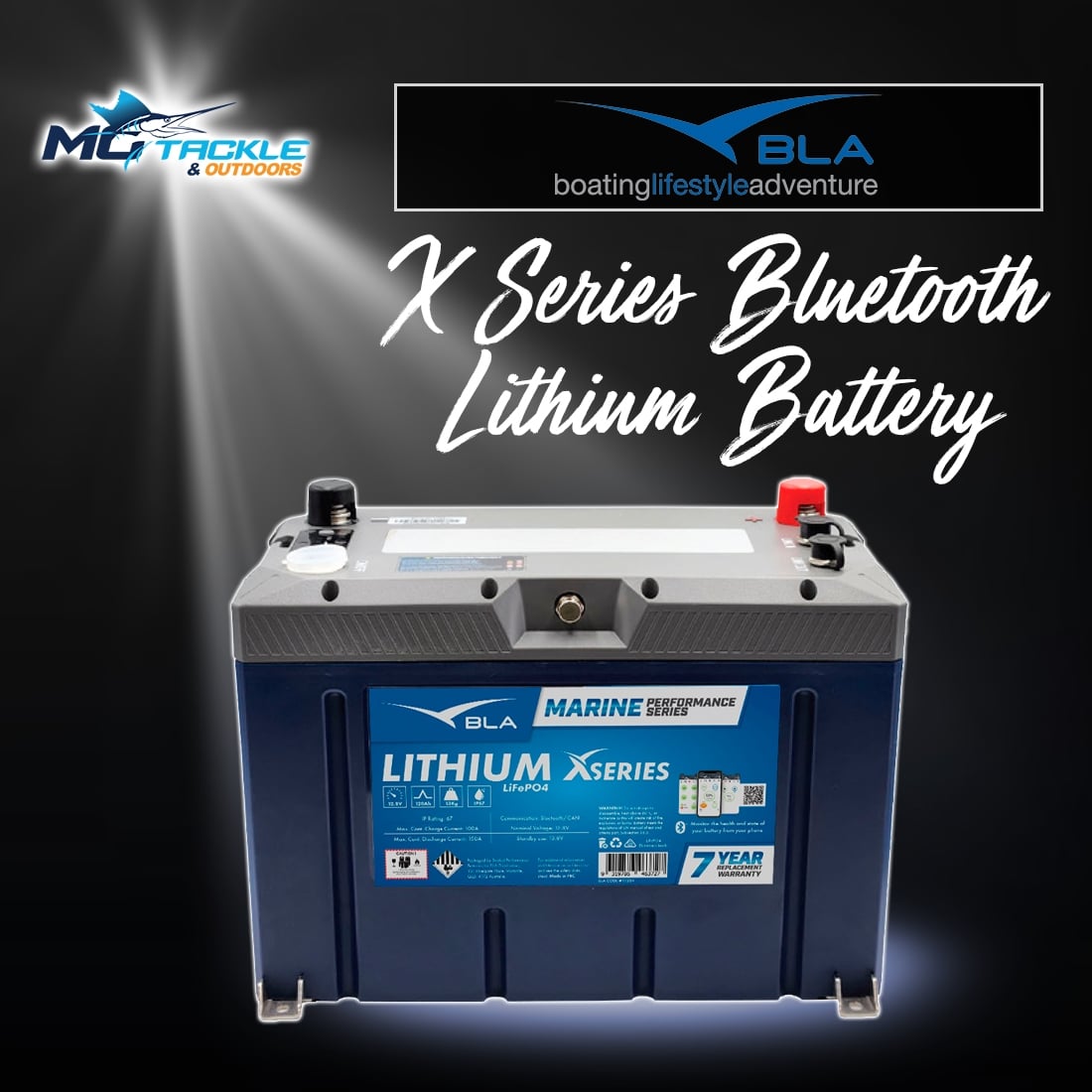 New - BLA X SERIES BLUETOOTH 12 VOLT LITHIUM BATTERY