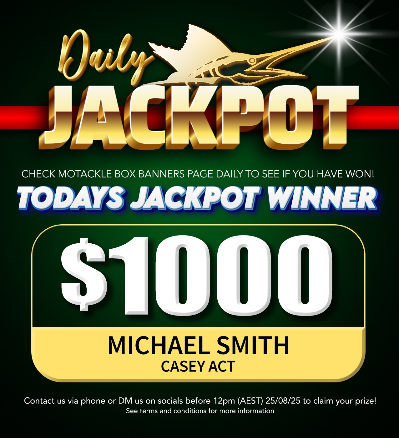 Daily Jackpot Winner