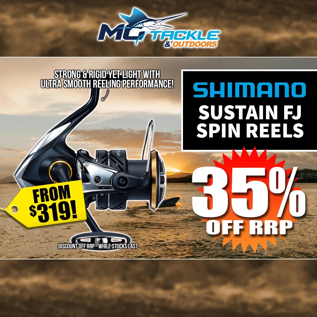 Over 35% off SHIMANO SUSTAIN FJ SPIN REEL